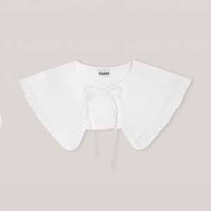 Ganni Ruffled Poplin Collar Snood